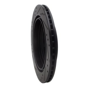 Cadillac CTS Brake Rotor (1) - Rear Right - R1 Concepts - Drilled & Slotted - Black - `08-`19